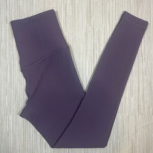 Athleta Elation Rib Tight Leggings Purple XS High Rise Ribbed Athleisure